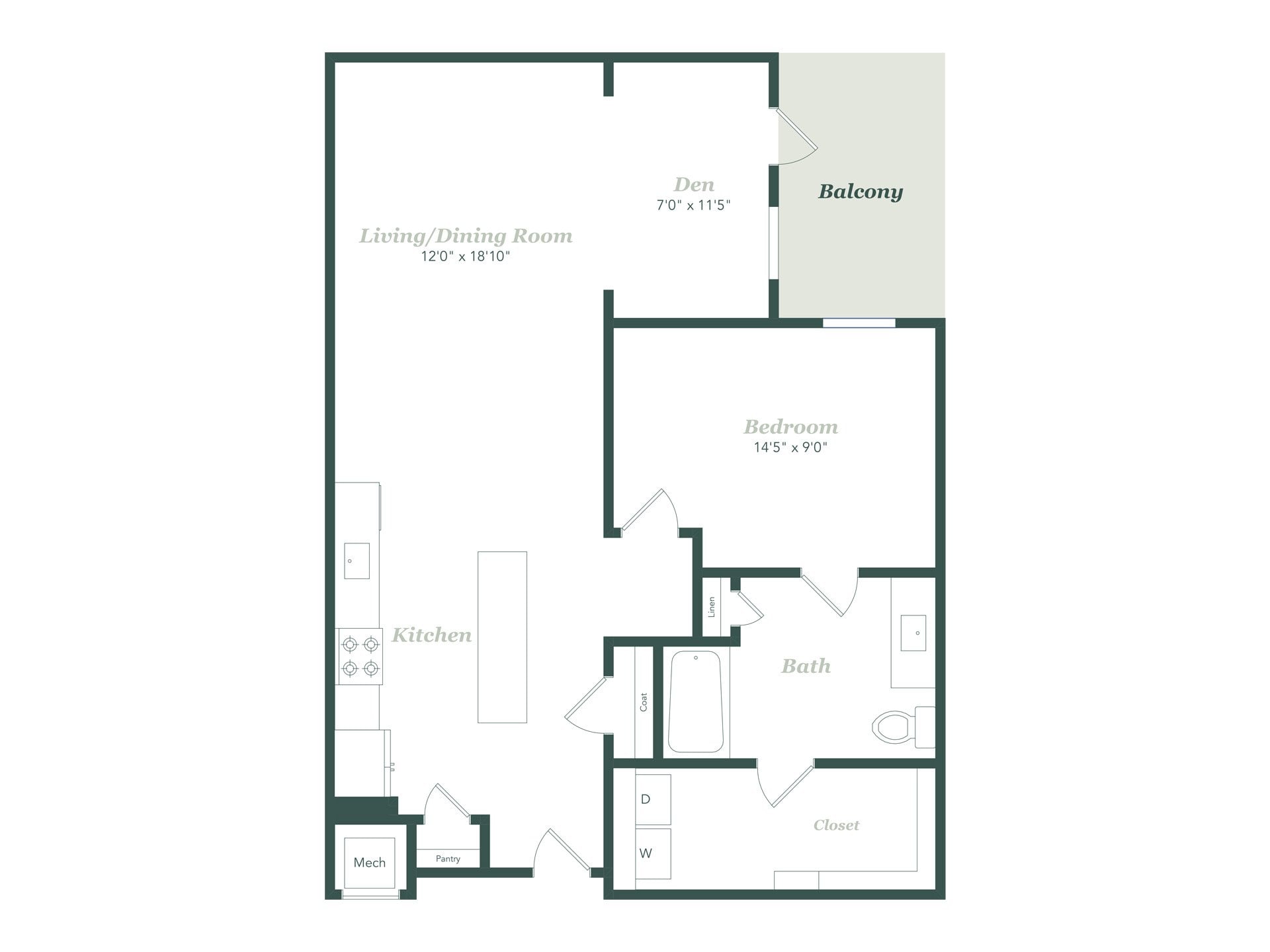 1E floor plan
