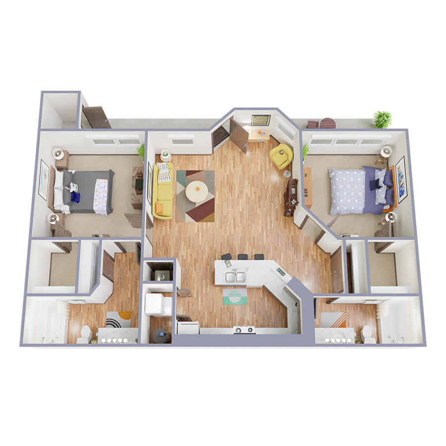B1 - 2x2 floor plan