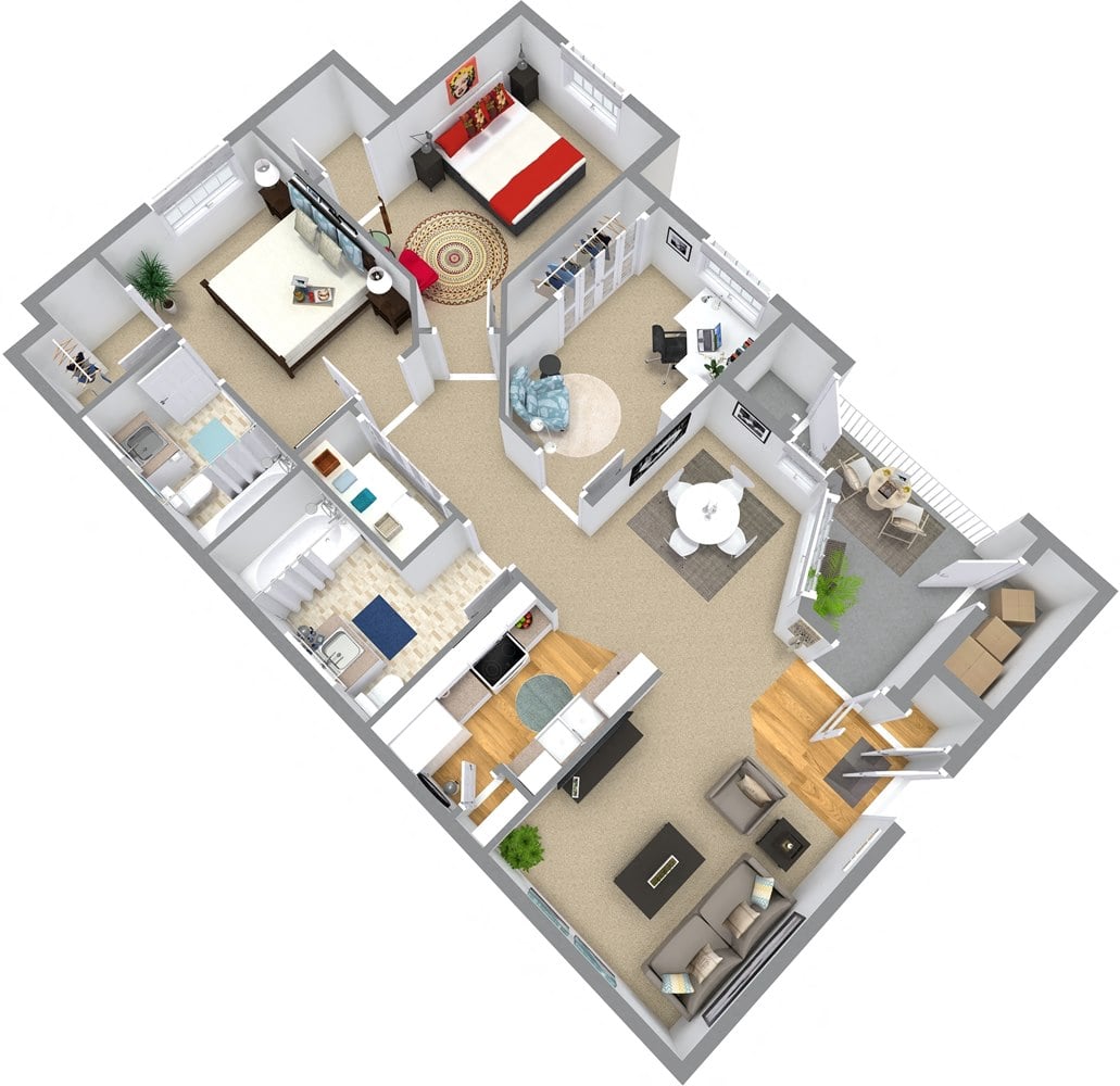 3x2 floor plan