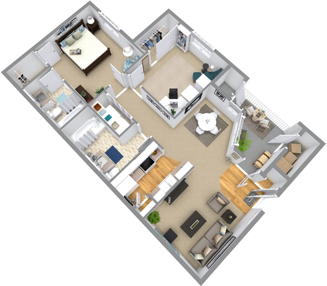 2x2 floor plan