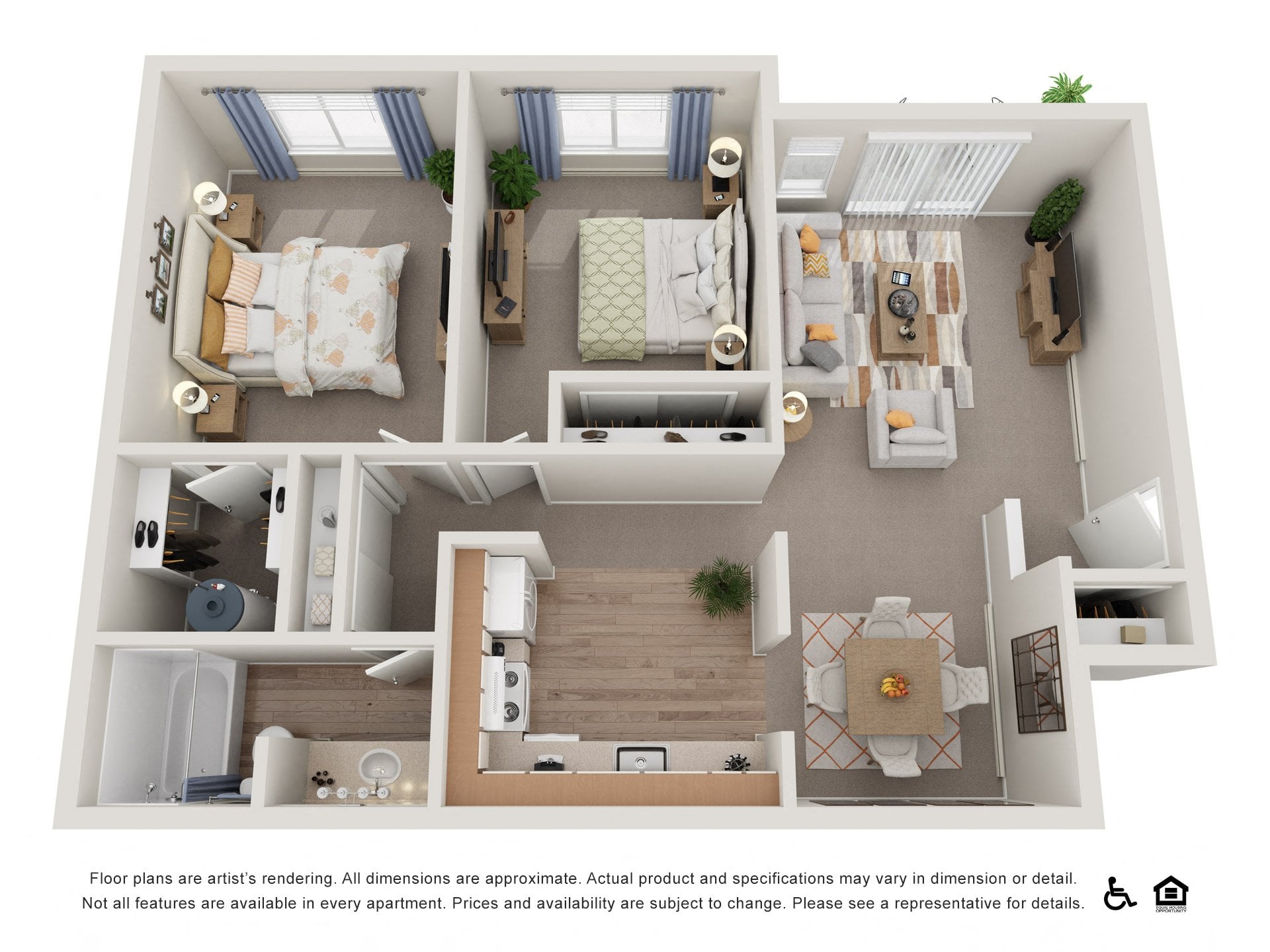 2x1C floor plan