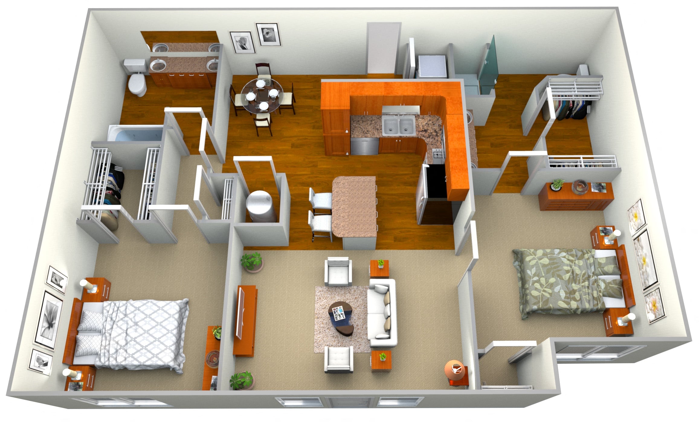 Blue floor plan