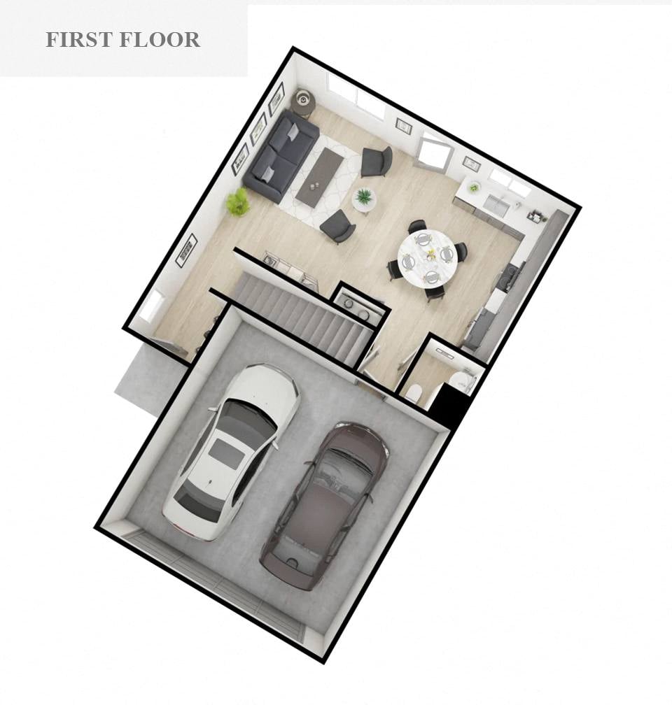 Timberline 3-Bed w/Unfinished Basement floor plan