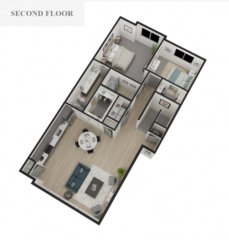 Imperial 2-Bed 2-Car Garage floor plan