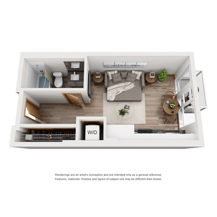 Studio A floor plan