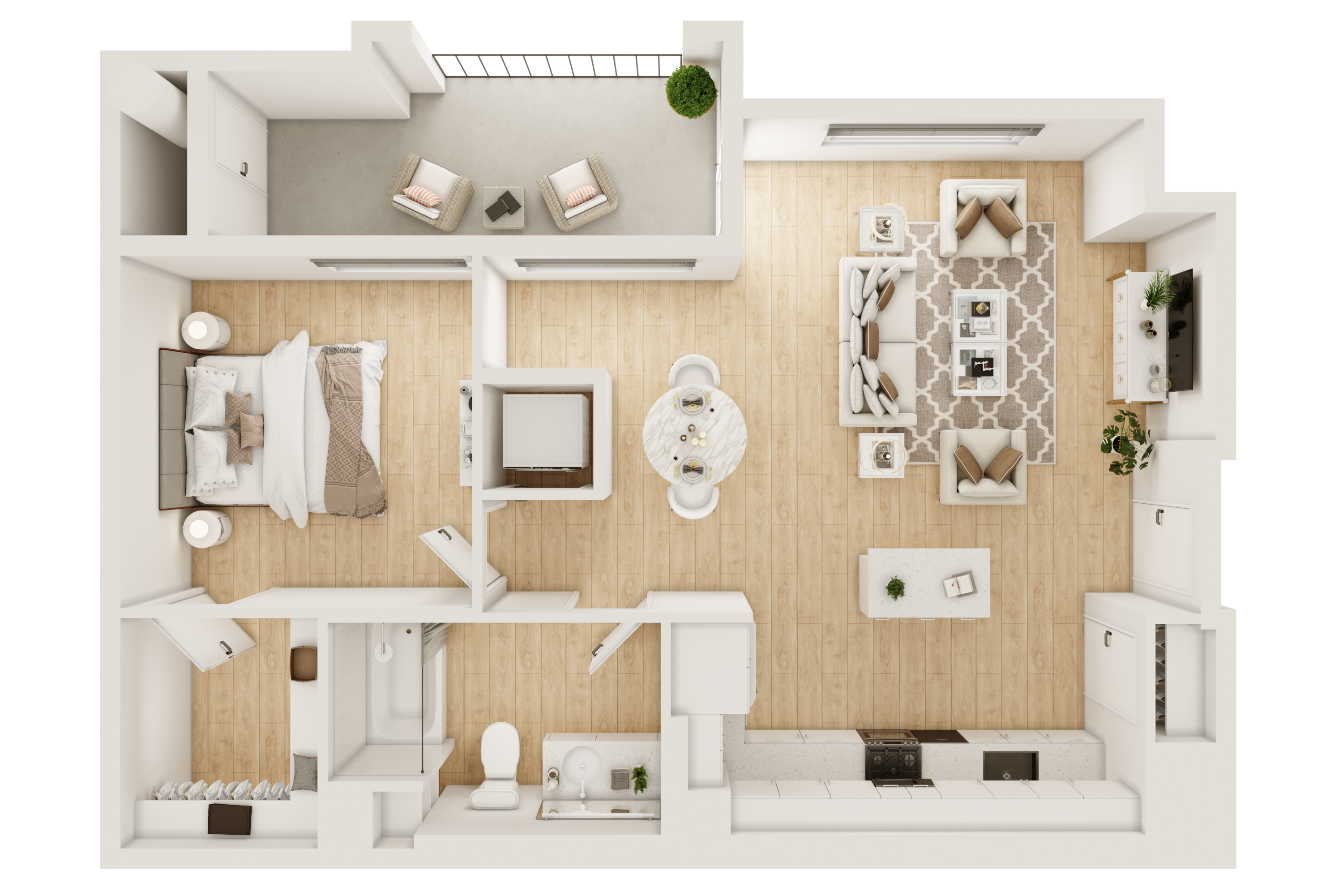 1B floor plan