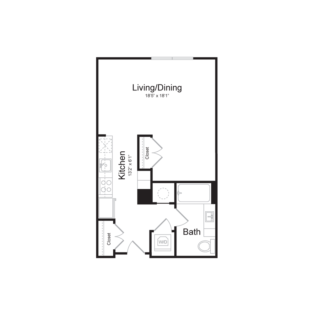 Studio (SA-B) floor plan
