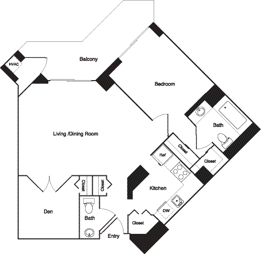 Evergreen + Den floor plan