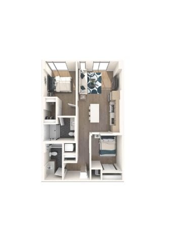 2 Bedroom Junior floor plan