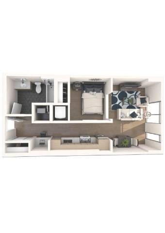1 Bedroom Junior floor plan