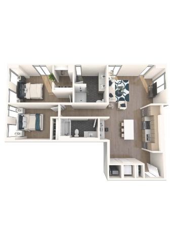 2 Bedroom Large floor plan