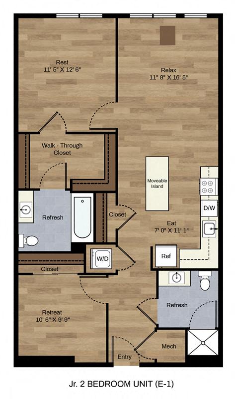 E-1 floor plan