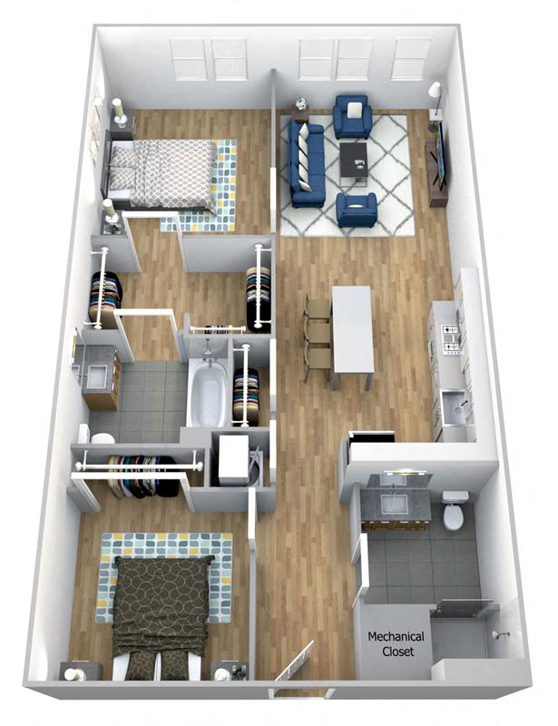 E-1B floor plan