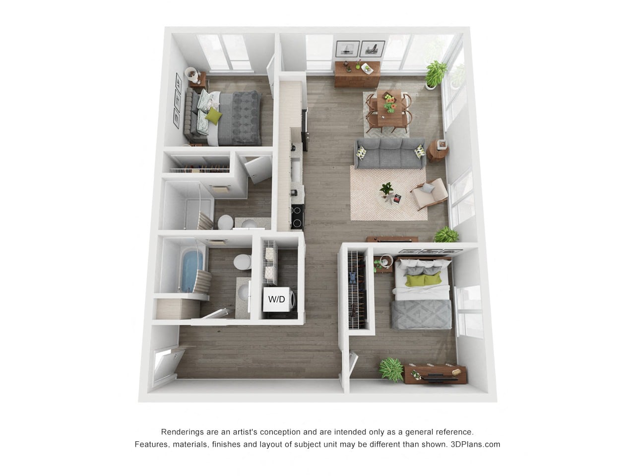 Two Bedroom A floor plan