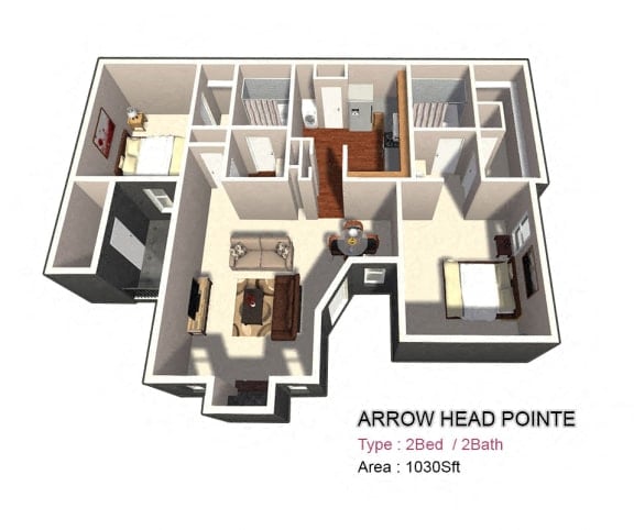 2x2 large floor plan