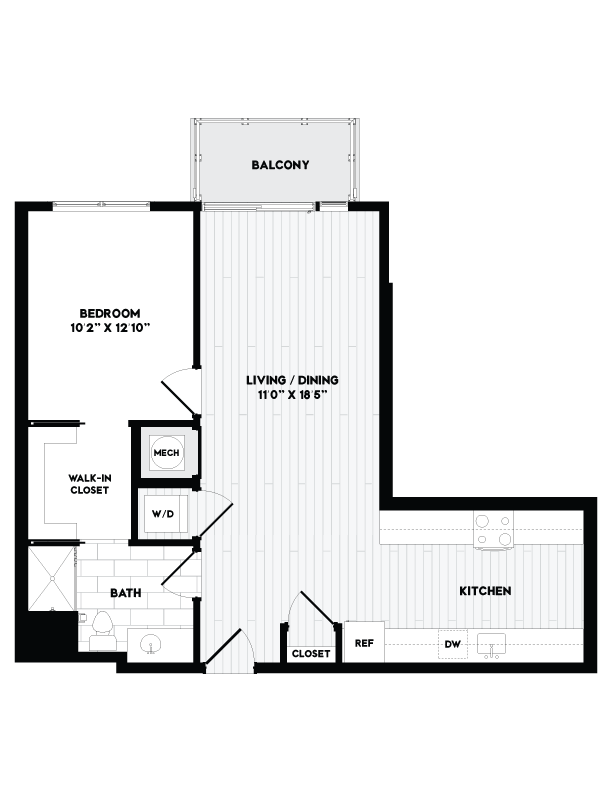 1 Bed/1 Bath-A4 floor plan