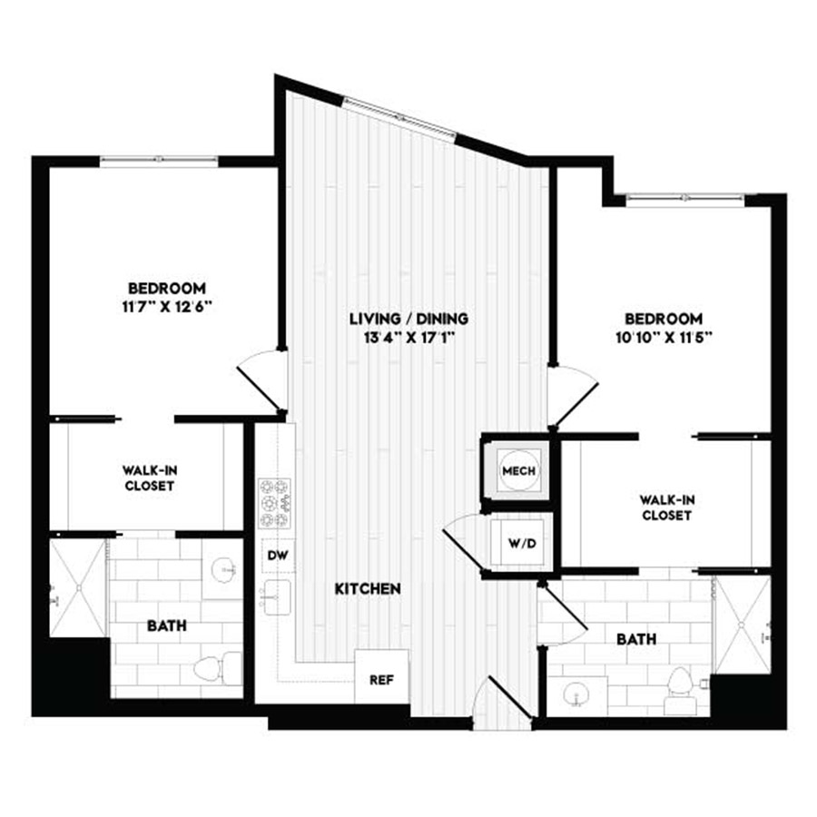 2 Bed/2 Bath-B5-ADU floor plan