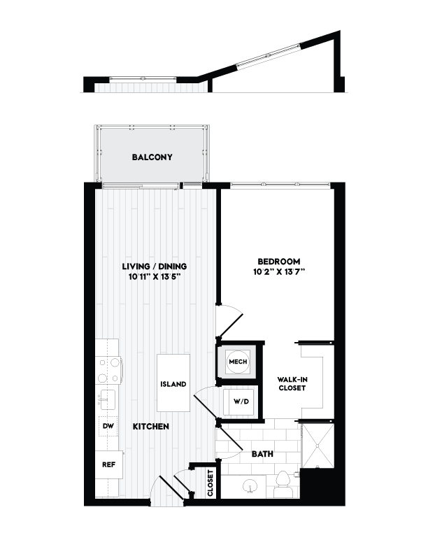 1 Bed/1 Bath-A2 floor plan