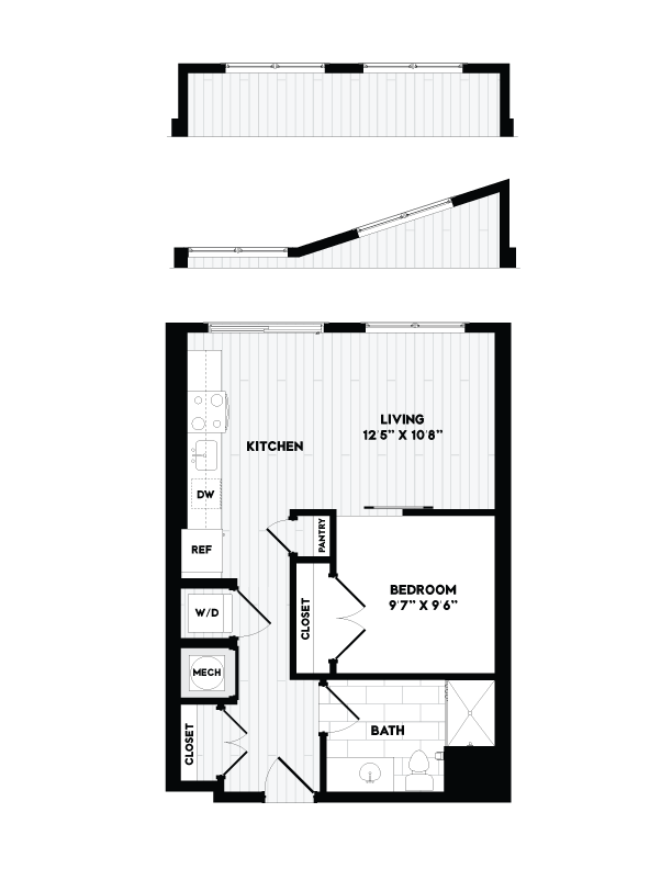 1 Bed/1 Bath-AO1 floor plan