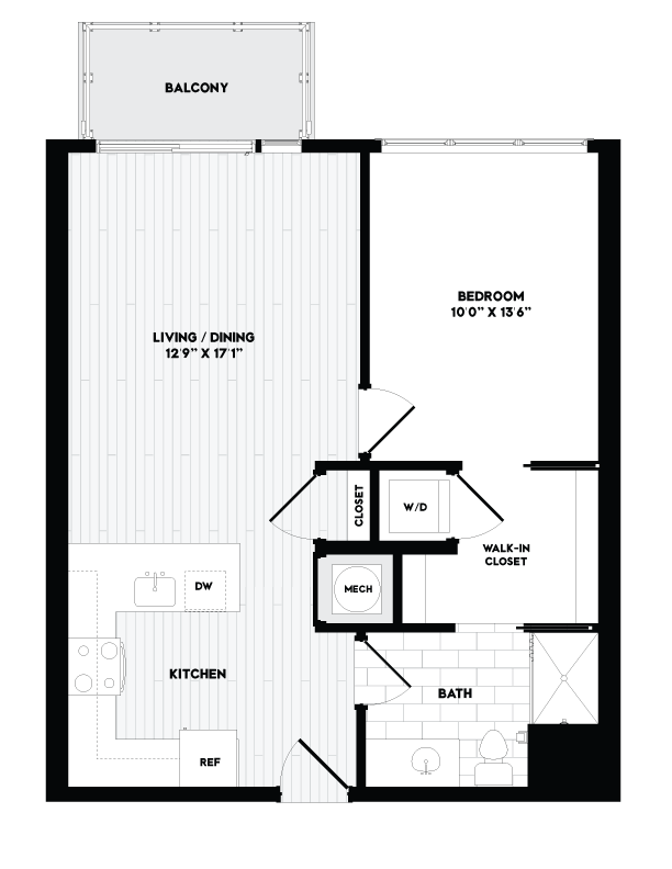 1 Bed/1 Bath-A3 floor plan