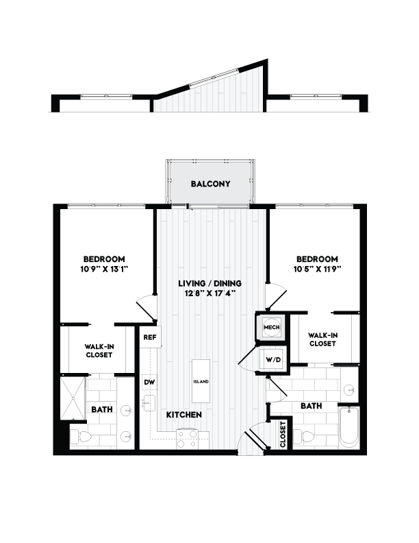 2 Bed/2 Bath-B3 floor plan