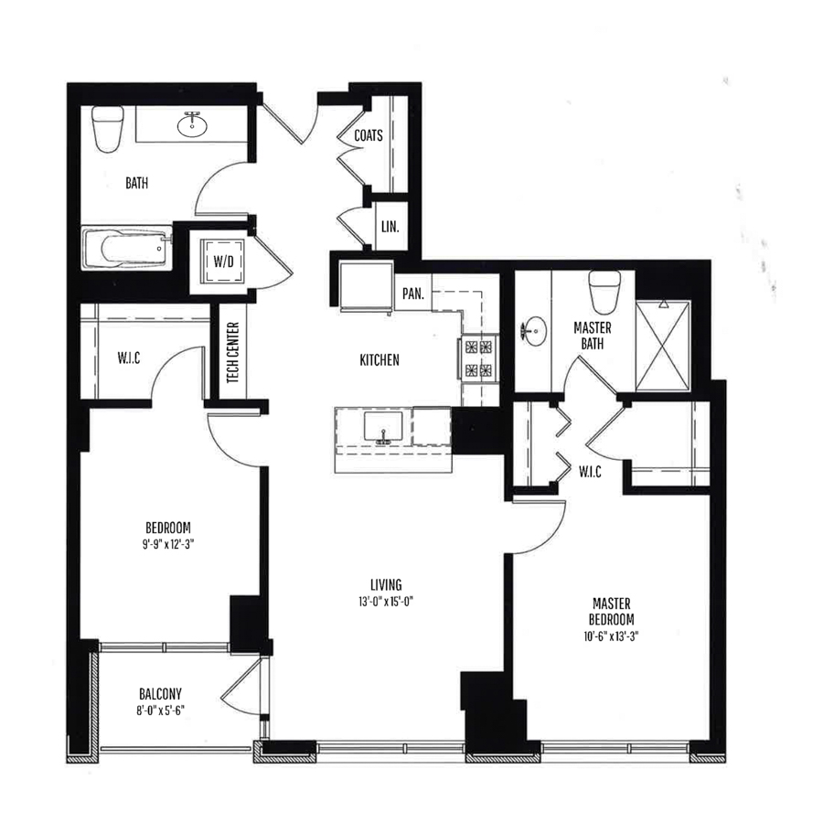 Unit 1313 floor plan