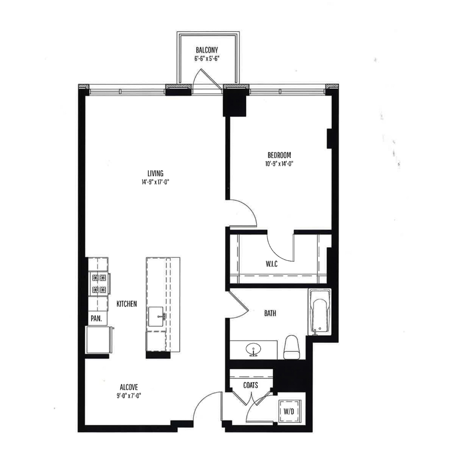Unit 0909 floor plan