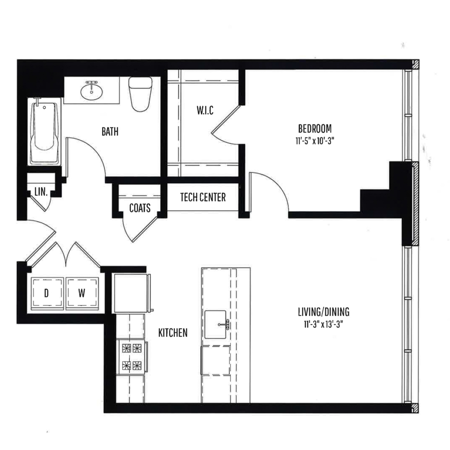Unit 1602 floor plan