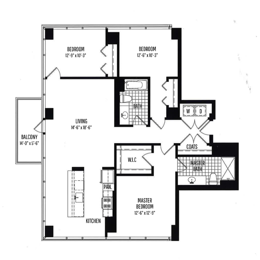 bhrc2.2 3 BR, 2 BTH floor plan