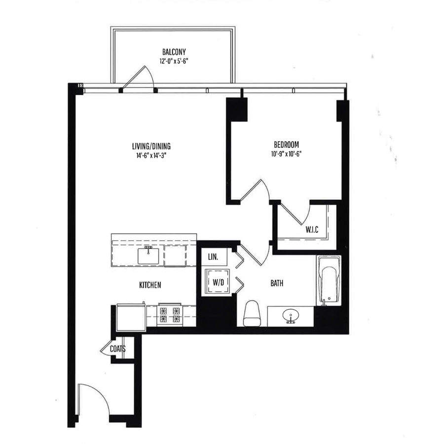 Unit 1406 floor plan