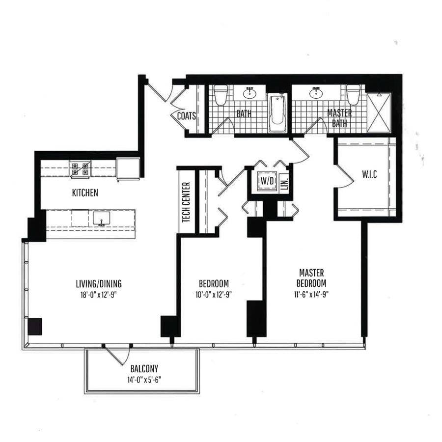 Unit 1409 floor plan