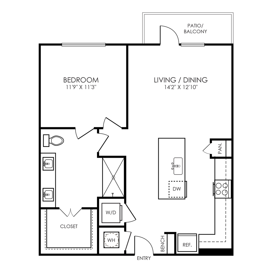 A3- 1x1 floor plan