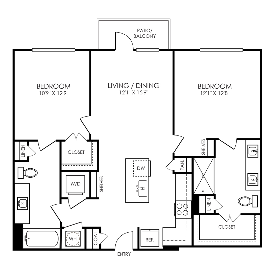 B2- 2x2 floor plan