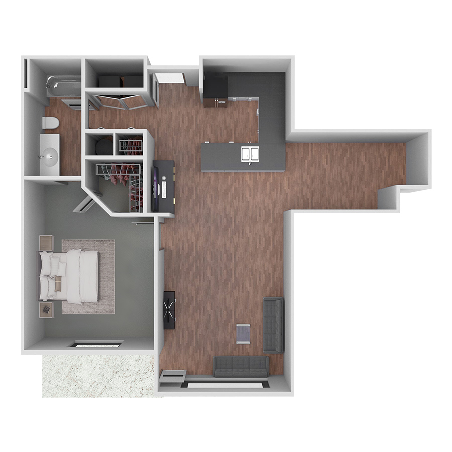 B1 with Den floor plan
