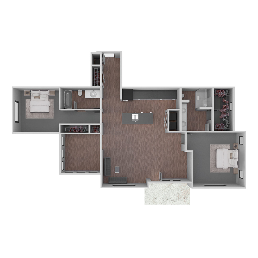 D1 with Den floor plan
