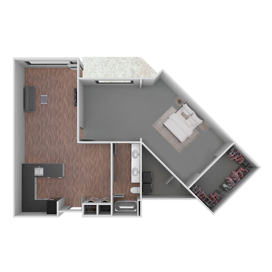 B4 with Den floor plan