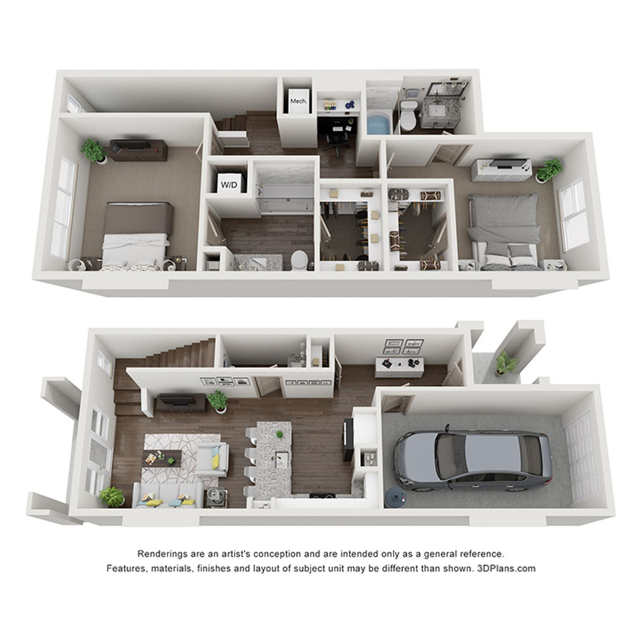 B2 Duplex floor plan