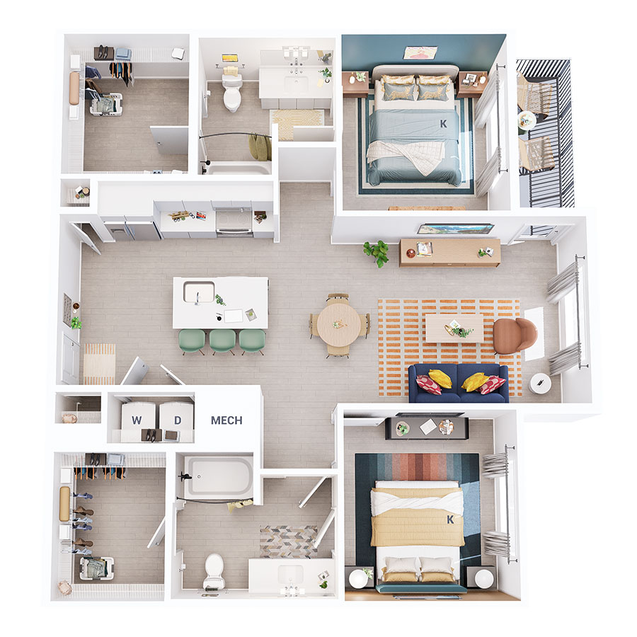 B1-BC - 2x2 floor plan