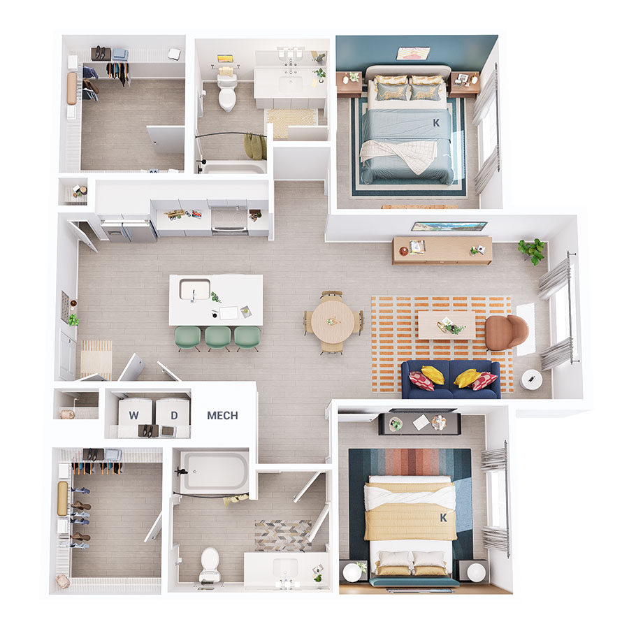 B1 - 2x2 floor plan