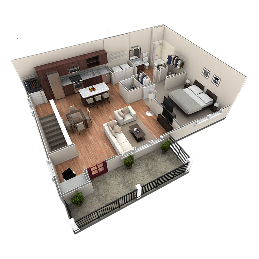 1 BR Grand Overlook floor plan