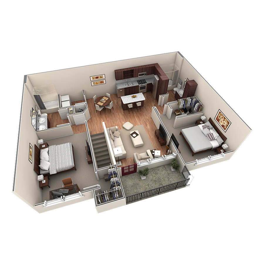 2 BR Grand Overlook Garage floor plan