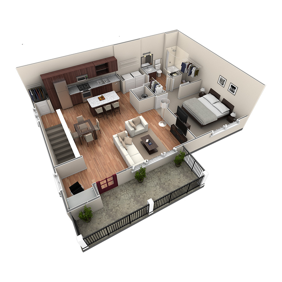 1 BR Grand Overlook floor plan