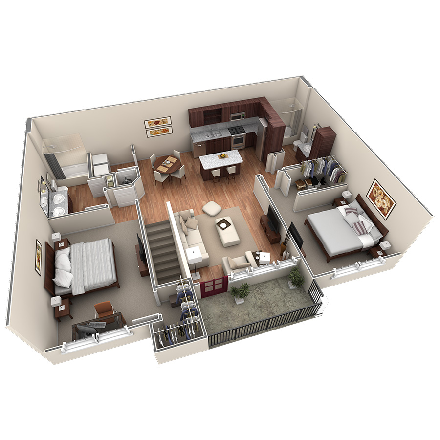 2 BR Grand Overlook Garage floor plan