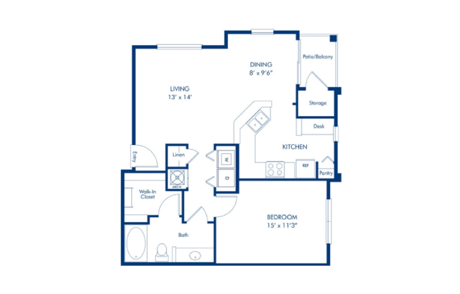 1B floor plan