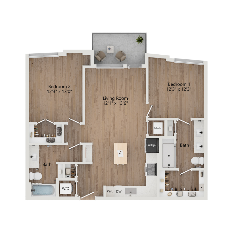 B3LW floor plan