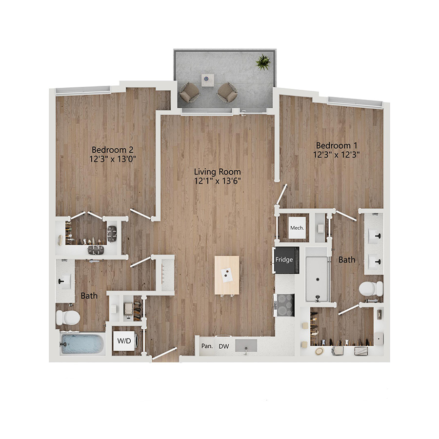 B3LW floor plan