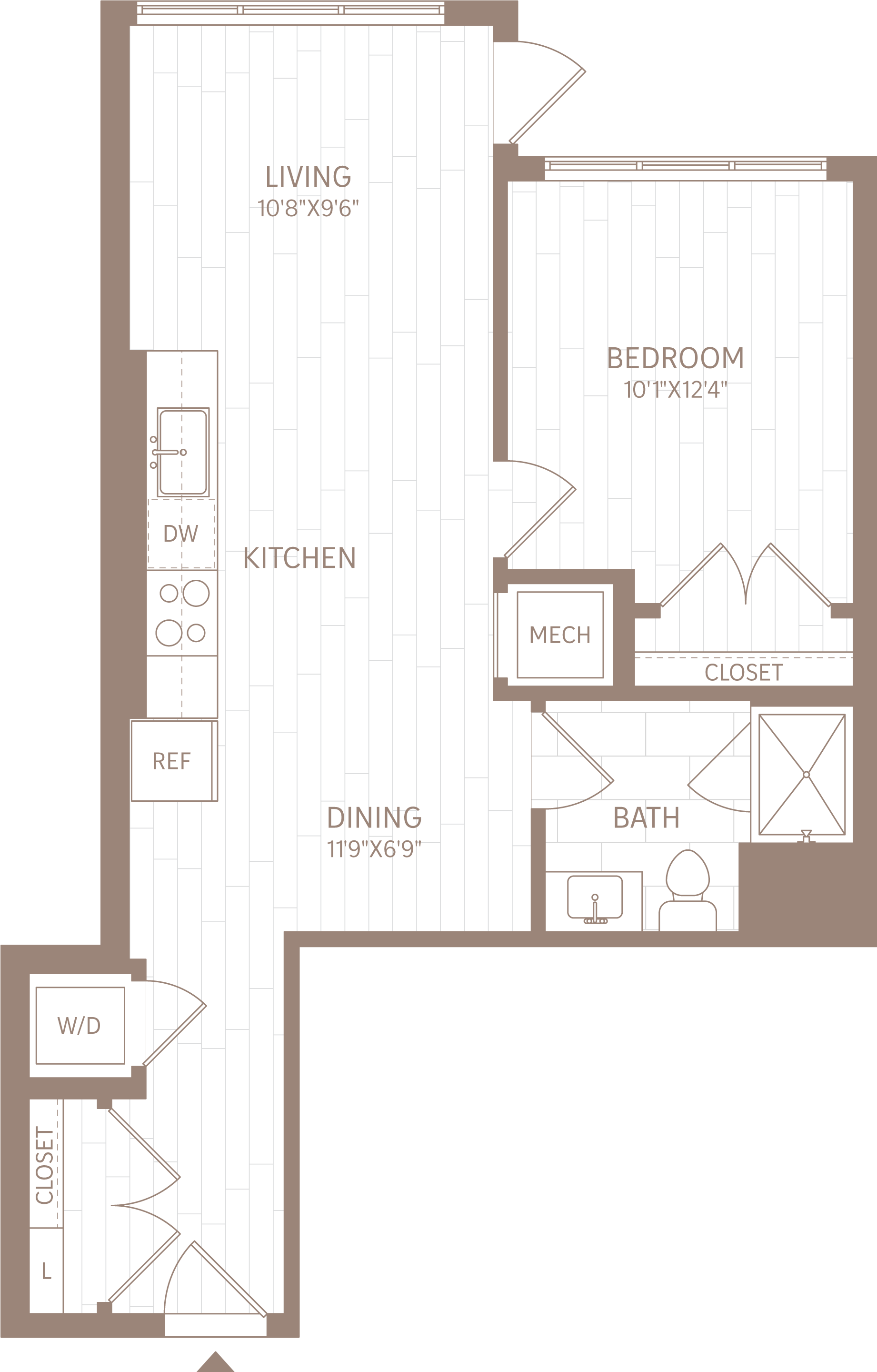 1 Bed/1 Bath-A7 floor plan