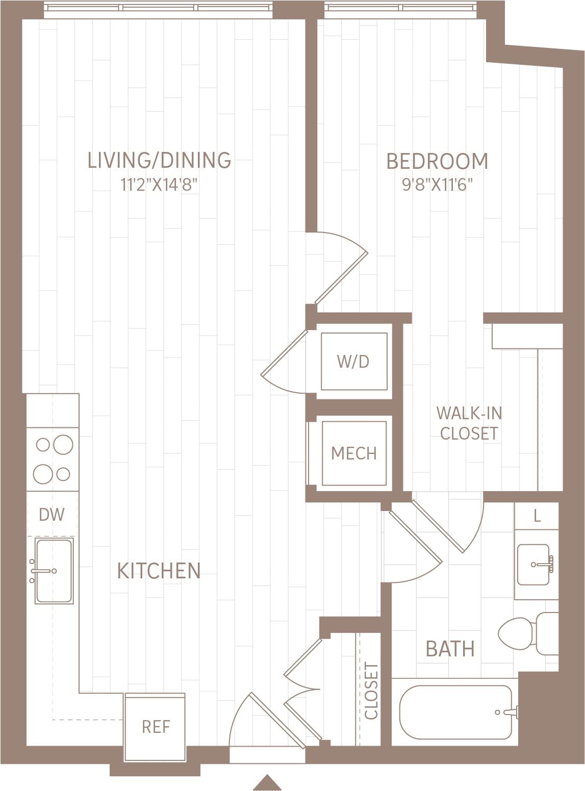 1 Bed/1 Bath-A3 floor plan
