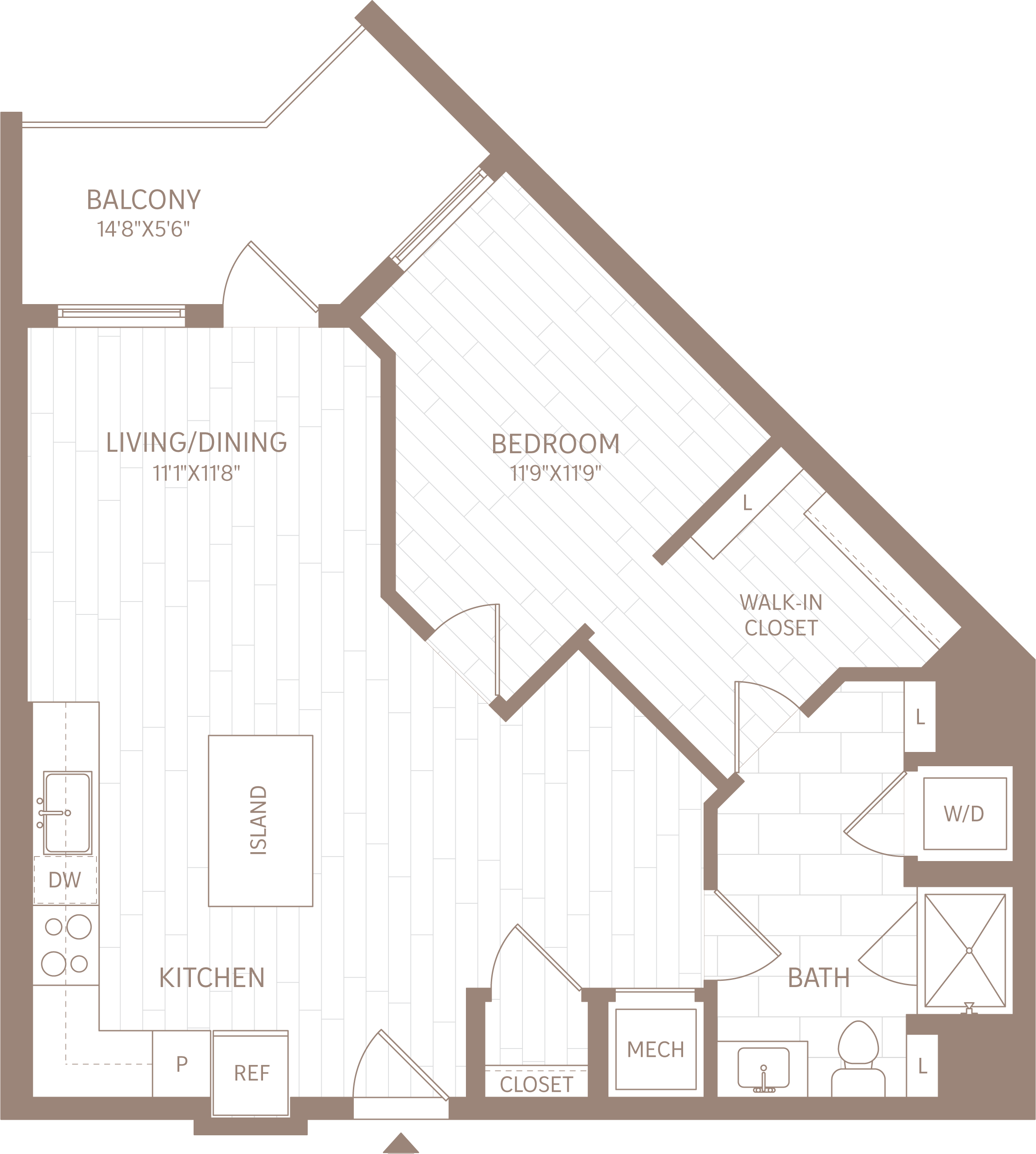 1 Bed/1 Bath-A4 floor plan
