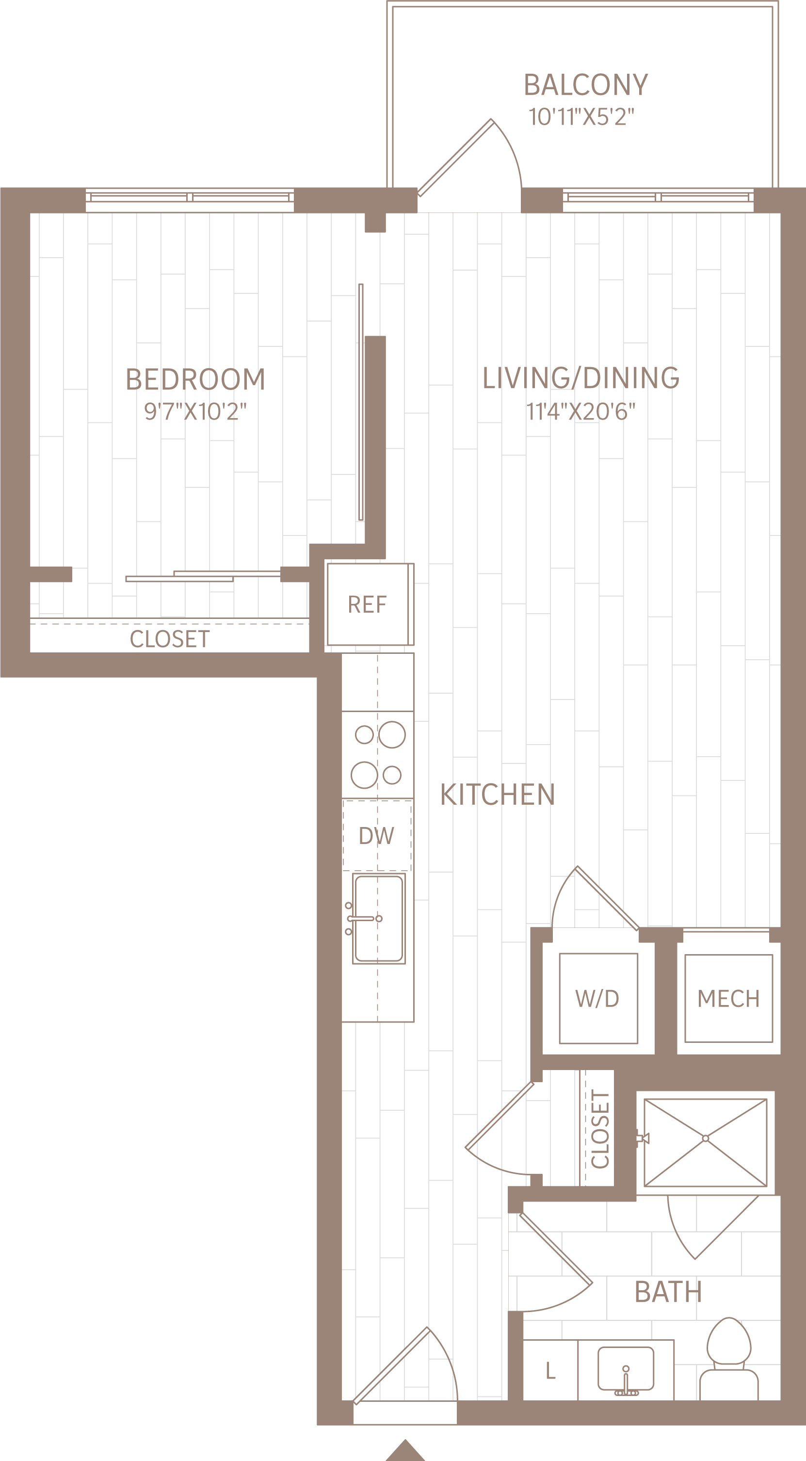 1 Bed/1 Bath-A9 floor plan